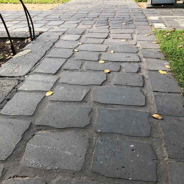 Bluestone paving from cobblestones
