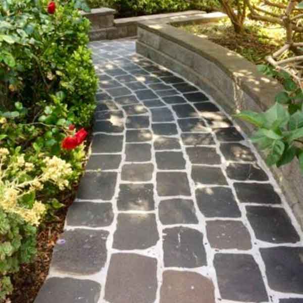 Pitcher Pavers cobblestone garden path